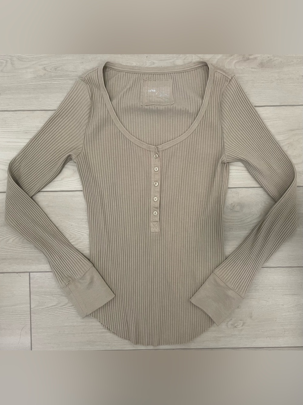 Aerie Ribbed Long Sleeve Top